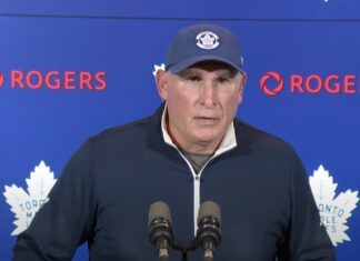 Craig Berube on the message to Nick Robertson & Bobby McMann on the Matthews line: “Don’t change who you are as a player because you are playing with Auston Matthews” Craig Berube, Toronto Maple Leafs head coach