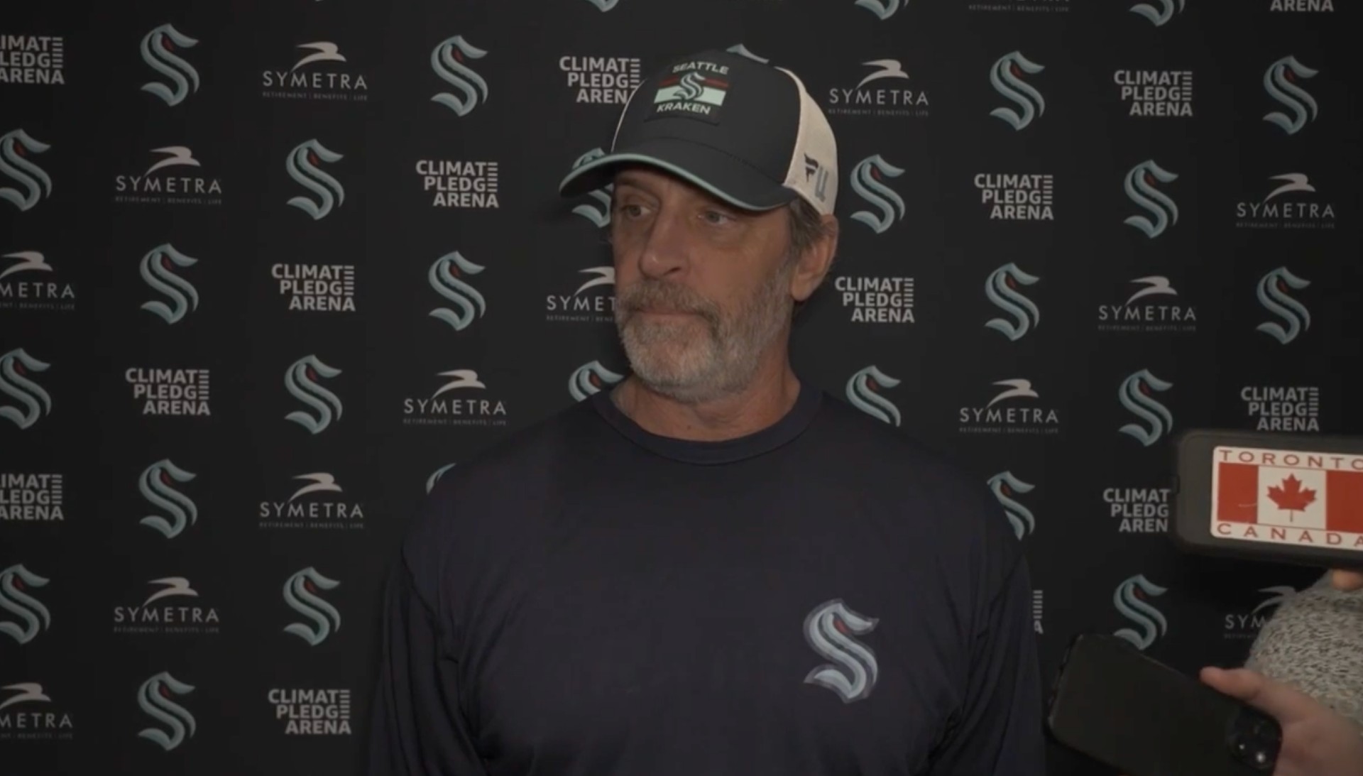 Kraken head coach Lane Lambert on his experience in the Toronto market with the Leafs: "I'd certainly heard stories about how you walk down the street and this or that (might happen)... It didn't happen"