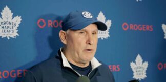 Craig Berube on deploying Auston Matthews at the top of a five-forward power play: “We’re not getting the puck in his hands enough… Hopefully, up top, he gets it more” Craig Berube, Toronto Maple Leafs head coach
