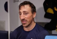 Brad Marchand on the Maple Leafs’ slow start to the season: “With the media attention and the fan support in Toronto, things get blown way out of proportion up there… They were one goal away from beating us in the playoffs” Brad Marchand, Florida Panthers forward