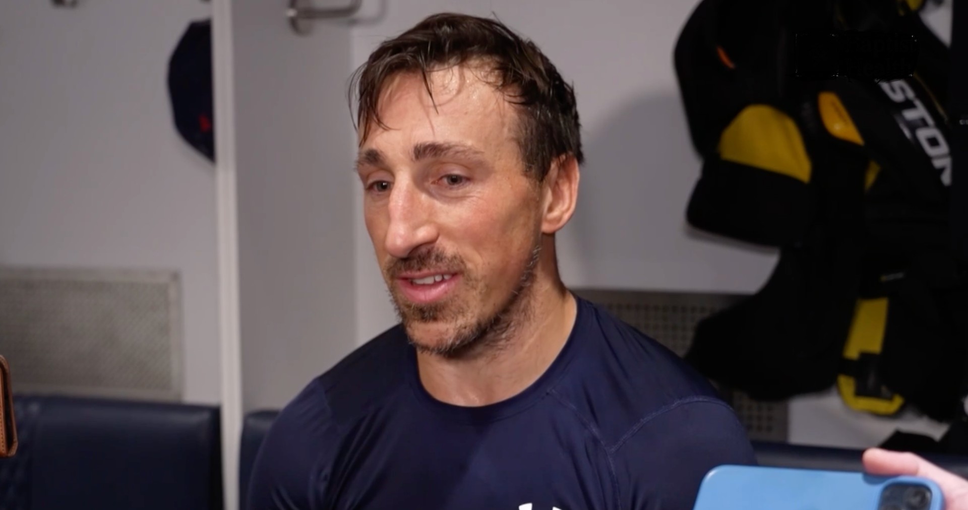 Brad Marchand on the Maple Leafs' slow start to the season: "With the media attention and the fan support in Toronto, things get blown way out of proportion up there... They were one goal away from beating us in the playoffs"