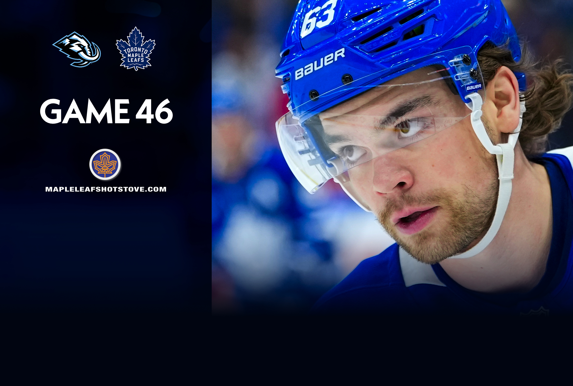 Toronto Maple Leafs vs. Utah Mammoth - Game #46 Projected Lines, Preview & TV Info