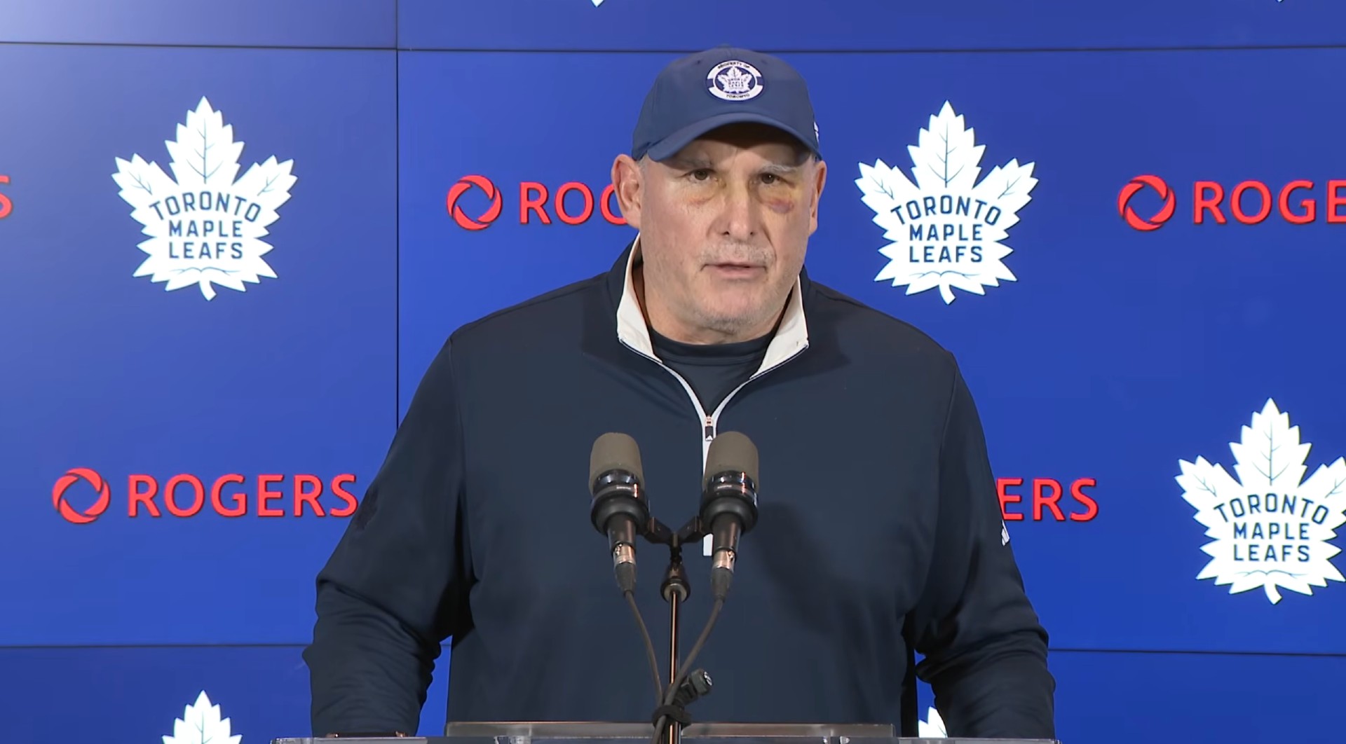 Craig Berube on the lessons the current Leafs can take away from Darryl Sittler's address: "The pride of the Leafs, what is expected, and the standard here"