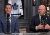 Mats Sundin and John Chayka of the Toronto Maple Leafs