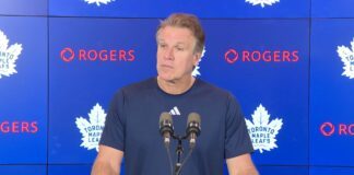 Jim Hiller on Gavin McKenna skating on the Leafs’ second PP unit: “We don’t want to put any extra pressure on him… We just want to get him started in the NHL, see what it feels like, and then there will be a chance over time” Jim Hiller, Toronto Maple Leafs head coach