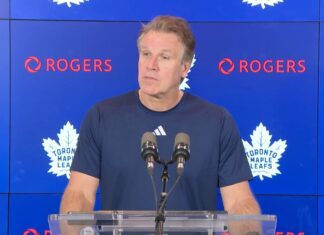 Jim Hiller on Gavin McKenna skating on the Leafs’ second PP unit: “We don’t want to put any extra pressure on him… We just want to get him started in the NHL, see what it feels like, and then there will be a chance over time” Jim Hiller, Toronto Maple Leafs head coach