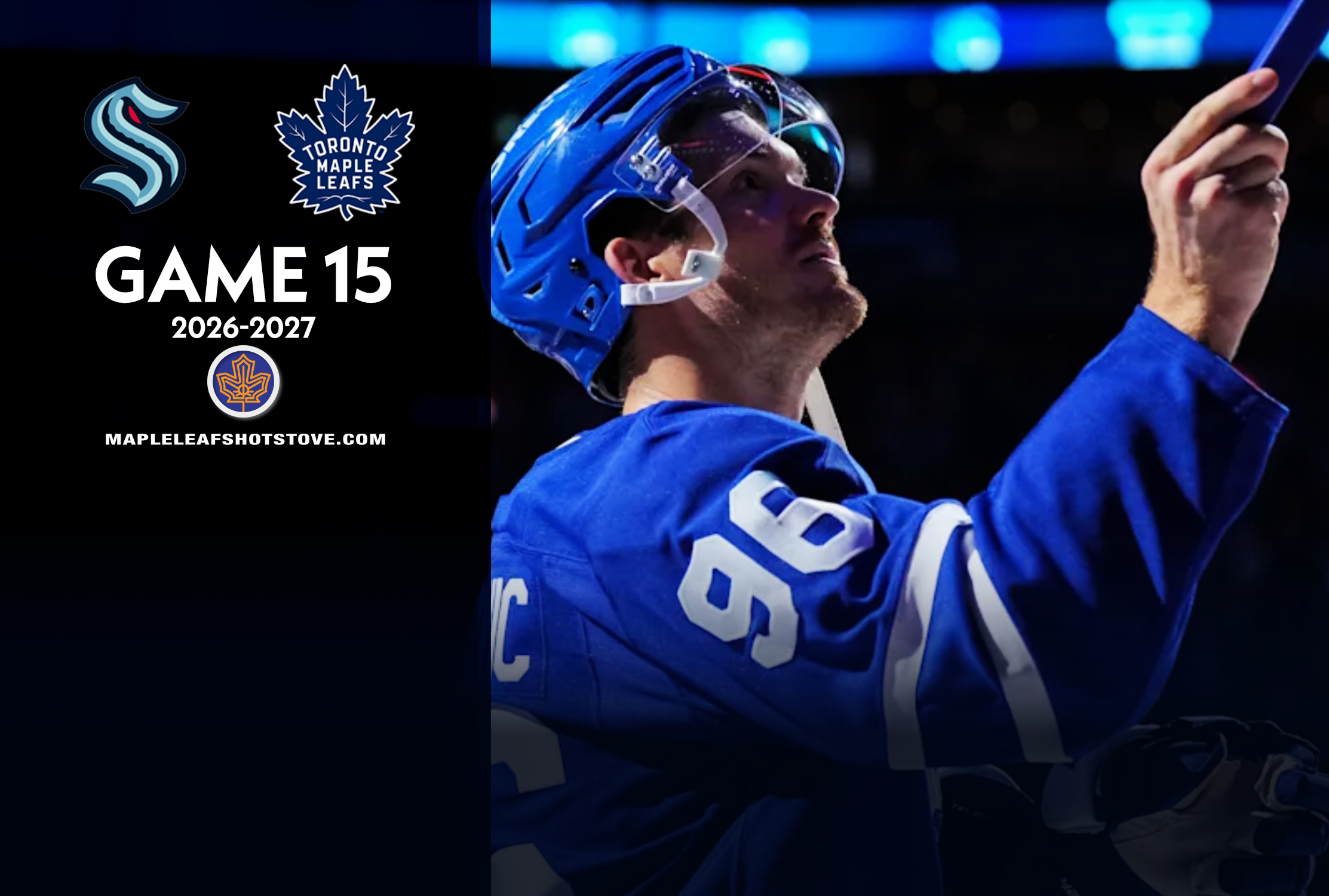 Toronto Maple Leafs vs. Seattle Kraken — Game #15 Projected Lines, Preview & TV Info