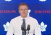 Jim Hiller on snapping the losing streak vs. San Jose: “We had to be gutsy to win that game… Good win for our team” Jim Hiller, Toronto Maple Leafs head coach
