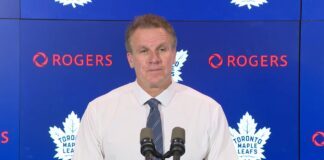 Jim Hiller on snapping the losing streak vs. San Jose: “We had to be gutsy to win that game… Good win for our team” Jim Hiller, Toronto Maple Leafs head coach