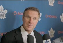 Jim Hiller on the Leafs’ uneven performance in Vegas: “In the end, Bobrovsky probably got us a point, right?” Jim Hiller, Toronto Maple Leafs head coach