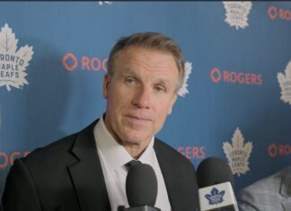 Jim Hiller on the Leafs’ uneven performance in Vegas: “In the end, Bobrovsky probably got us a point, right?” Jim Hiller, Toronto Maple Leafs head coach
