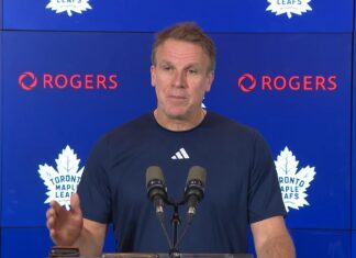 Jim Hiller on the Leafs’ fourth line: “We’ve got to take our cue from them a little bit… They played a little bit greasier (vs. NYI), and that’s what we need to do” Jim Hiller, Toronto Maple Leafs head coach