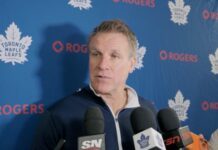 Jim Hiller on the Leafs’ ability to withstand the loss of Chris Tanev: “They fought like crazy on Saturday night… The guys responded well” Jim Hiller, Toronto Maple Leafs head coach