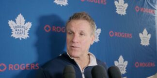 Jim Hiller on the Leafs’ ability to withstand the loss of Chris Tanev: “They fought like crazy on Saturday night… The guys responded well” Jim Hiller, Toronto Maple Leafs head coach