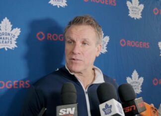 Jim Hiller on the Leafs’ ability to withstand the loss of Chris Tanev: “They fought like crazy on Saturday night… The guys responded well” Jim Hiller, Toronto Maple Leafs head coach