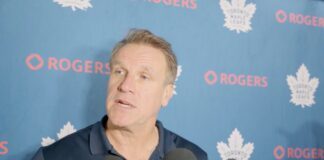 Jim Hiller on returning to Matthews & Nylander on separate lines in practice: “We know what they can do together… We want to see if we can find some more chemistry with some other guys” Jim Hiller, Toronto Maple Leafs head coach